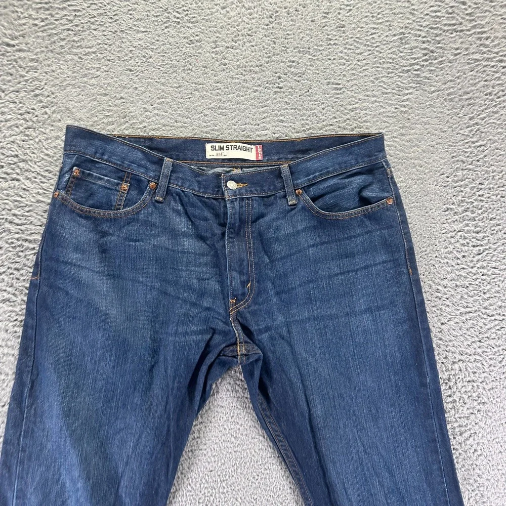 Vintage Levis 514 Jeans Men 40x30 Blue Cotton Straight Slim Workwear Travel